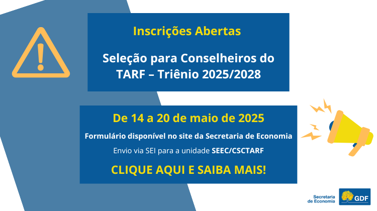 Capa da notícia: Seec seleciona conselheiros para o Tribunal Administrativo de Recursos Fiscais